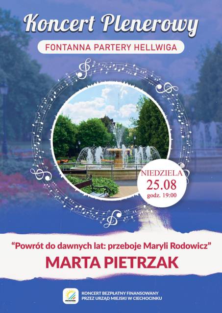 Koncert plenerowy: Marta Pietrzak “Powrót do dawnych lat- przeboje Maryli Rodowicz”